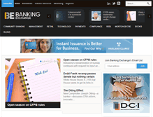 Tablet Screenshot of bankingexchange.com
